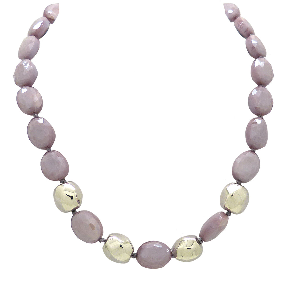 Simon Sebbag Sterling Abstract Bead Lilac Purple Crystal Stretch Bracelet B102FLOC - ILoveThatGift