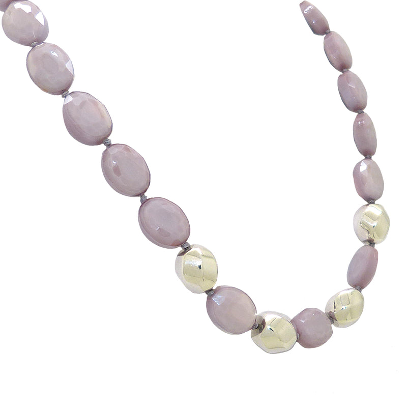 Simon Sebbag Sterling Alternating 4 Twisted Beads Lilac Purple Crystal Necklace NB888LOC - ILoveThatGift