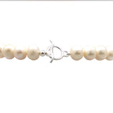 Simon Sebbag Sterling Silver Twist Swirl with Pearl Bead Necklace 18.5 inches NB929PP - ILoveThatGift