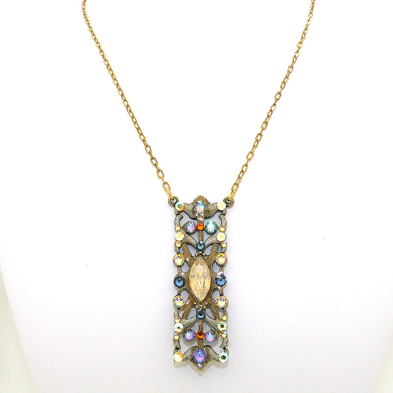 Anne Koplik Light Colorado Topaz Art Nouveau Necklace Swarovski Crystal NK4637LCT - ILoveThatGift