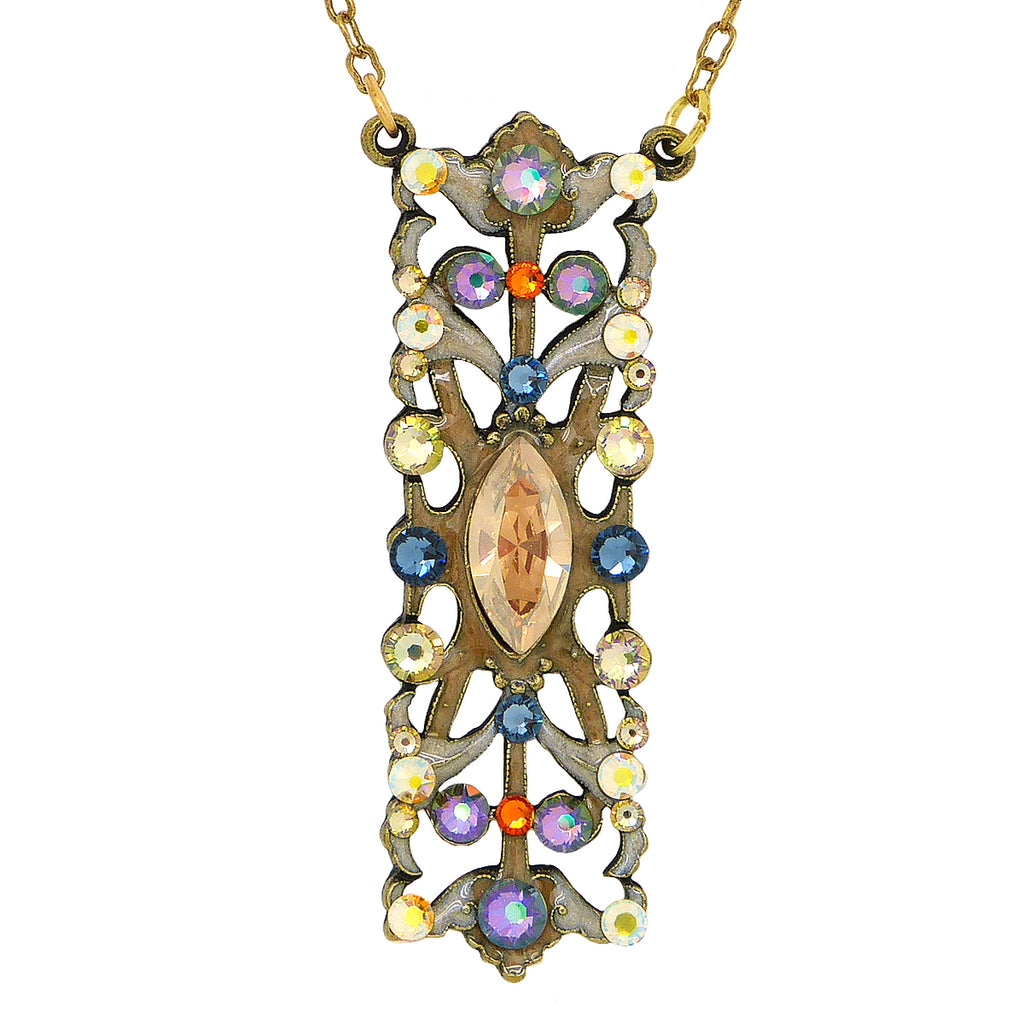 Anne Koplik Light Colorado Topaz Art Nouveau Necklace Swarovski Crystal NK4637LCT - ILoveThatGift