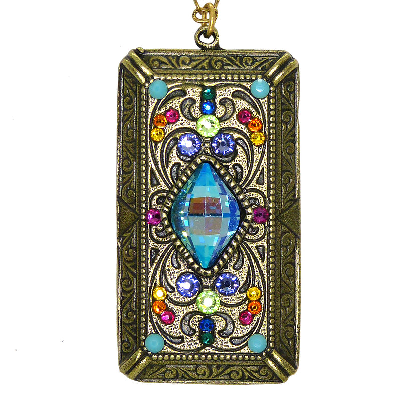 Anne Koplik Shimmering Multi Color Pendant Necklace Swarovski Crystals NK4615TUR - ILoveThatGift