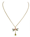 Anne Koplik Swarovski Crystal Single Dragonfly Necklace NKG103MUL Multicolor Gol - ILoveThatGift