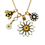 Anne Koplik Daisy Bumbe Bee Flower Charm Pendant Necklace Swarovski Crystals NKJ117DAI - ILoveThatGift