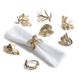 Michael Michaud Herb Assorted Napkin Rings Set for 8 from Silver Seasons - ILoveThatGift