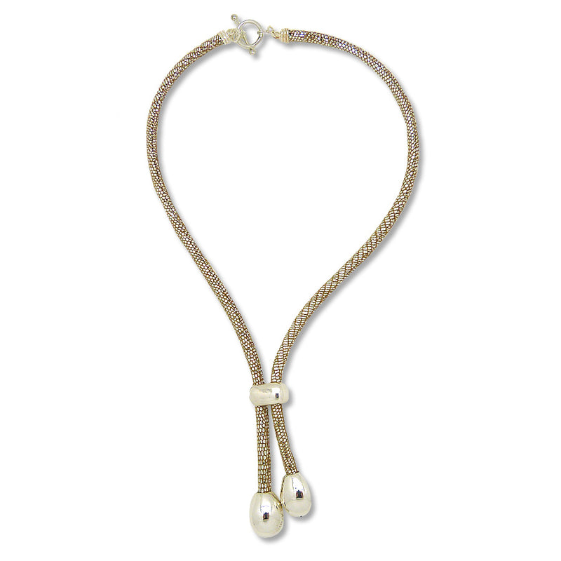 Simon Sebbag Sterling Silver Bead Leather Y Necklace Lariat NS108PRLSS - ILoveThatGift