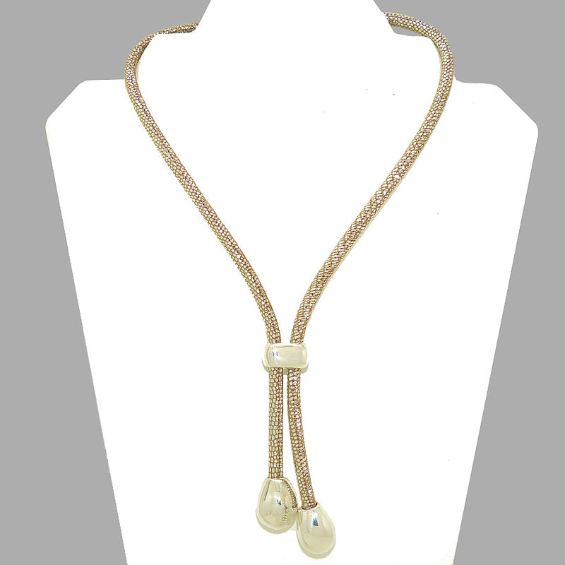 Simon Sebbag Sterling Silver Bead Leather Y Necklace Lariat NS108PRLSS - ILoveThatGift