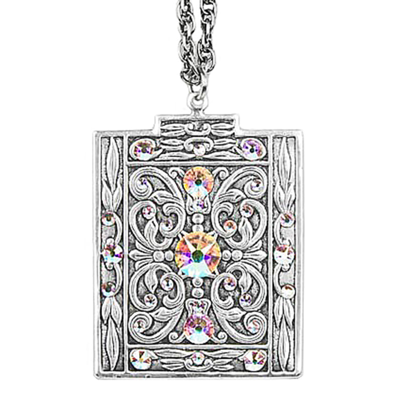 Anne Koplik Shimmering Art Deco Pendant Necklace with Swarovski Crystals NS3142CAB - ILoveThatGift