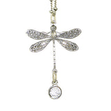 Anne Koplik Swarovski Crystal Single Dragonfly Necklace NSG402LTU Silver - ILoveThatGift