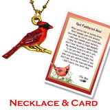 Anne Koplik Halia Crystal Red Cardinal Necklace Swarovski Crystal & Card NKG128LRD - ILoveThatGift