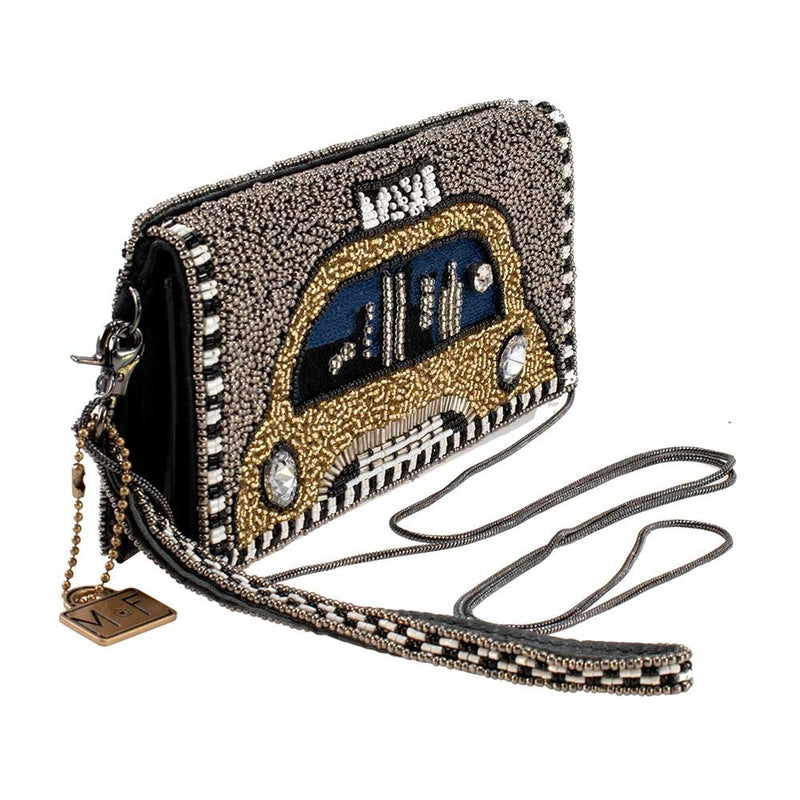 Mary Frances New York Nights Beaded Taxi Cab Cross Body Wallet - ILoveThatGift