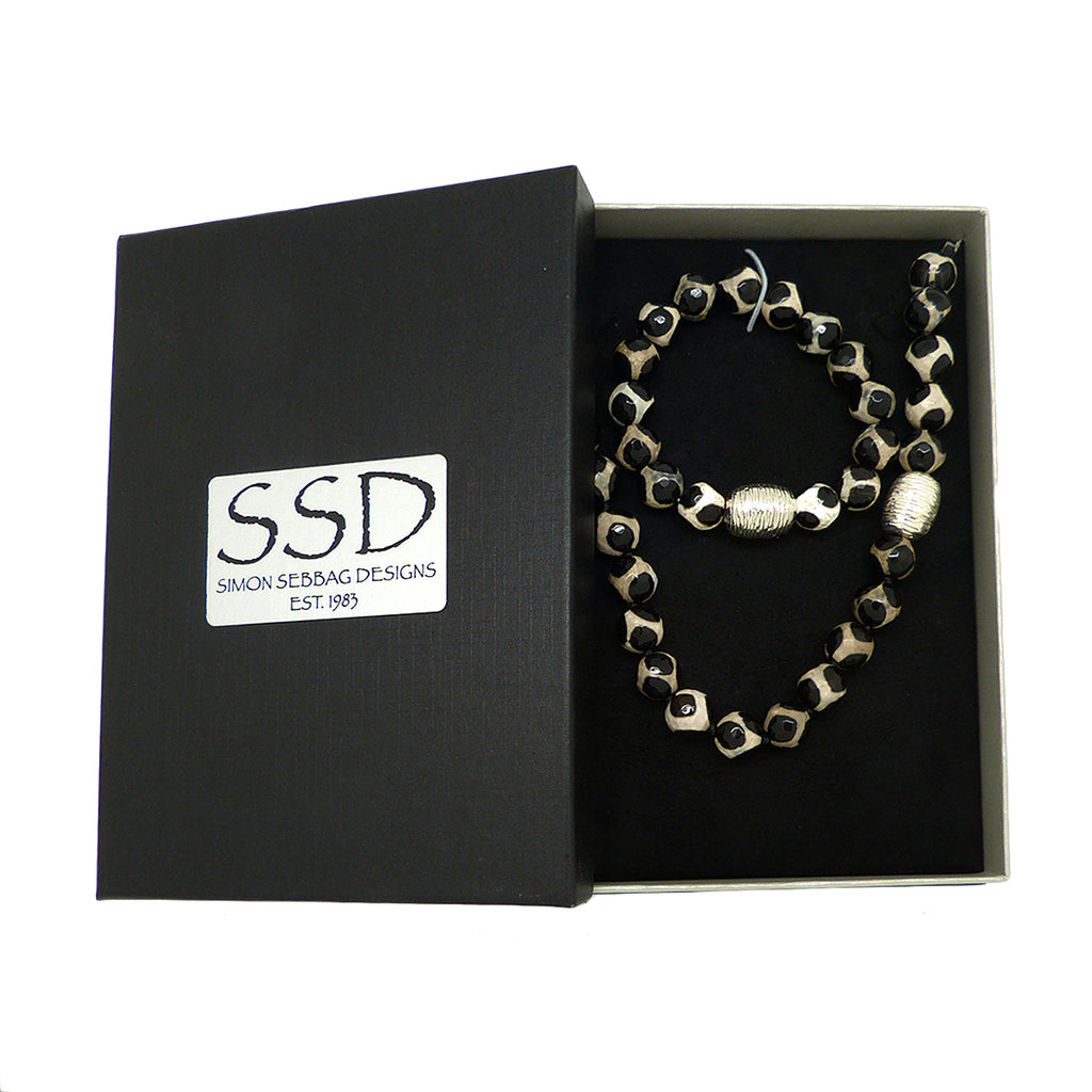 Simon Sebbag Sterling Silver 925 SET Tortoise Agate Necklace Bracelet SSD NSET4 TA - ILoveThatGift