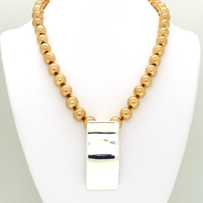 Simon Sebbag Gold Hematite with Sterling Silver Pendant Necklace PN348RGH - ILoveThatGift