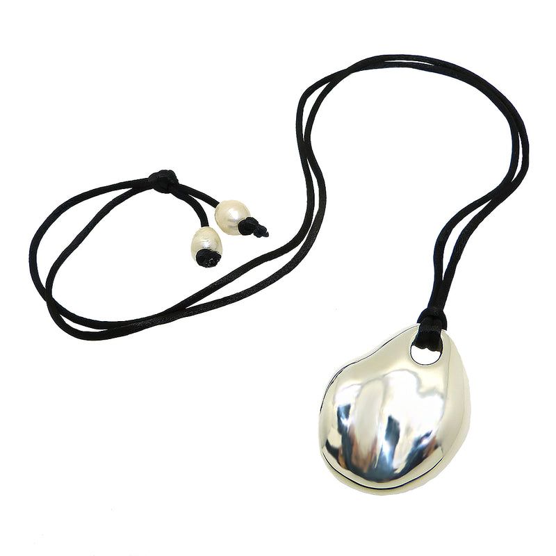 Sterling Silver Simon Sebbag Abstract Pendant Necklace on Black Silk Cord PN593SLKBP - ILoveThatGift