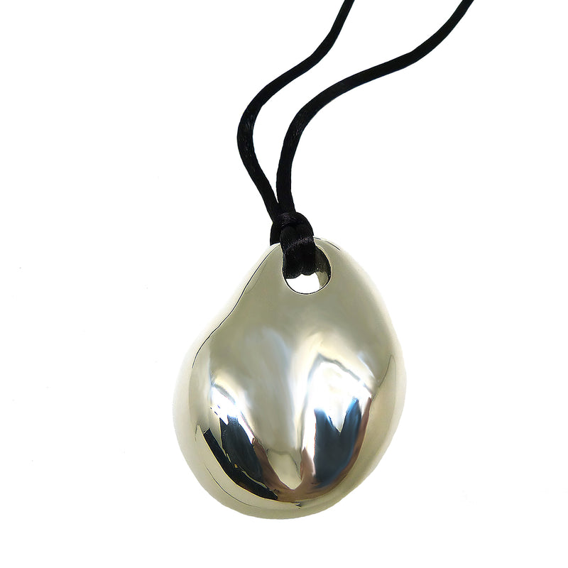Sterling Silver Simon Sebbag Abstract Pendant Necklace on Black Silk Cord PN593SLKBP - ILoveThatGift