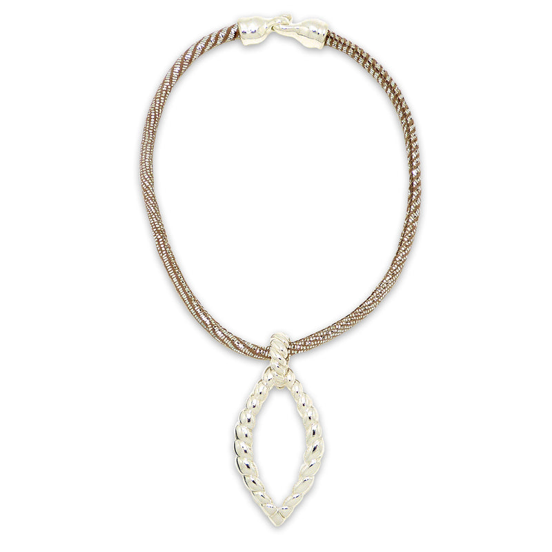 Simon Sebbag Sterling Silver Roped Pendant Pearl Suede Leather Necklace PN602 - ILoveThatGift