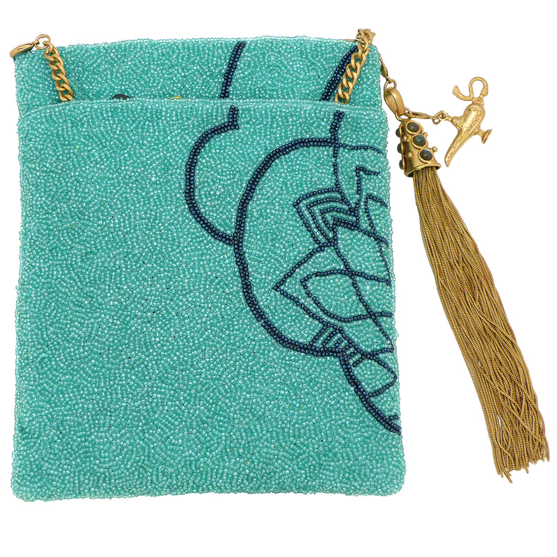 Mary Frances Palace Peacock Beaded Crossbody Handbag - ILoveThatGift