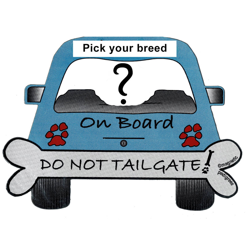 Dog On Board Colored Car Magnet Bichon Lab Bulldog Cockapoo Golden Lhasa