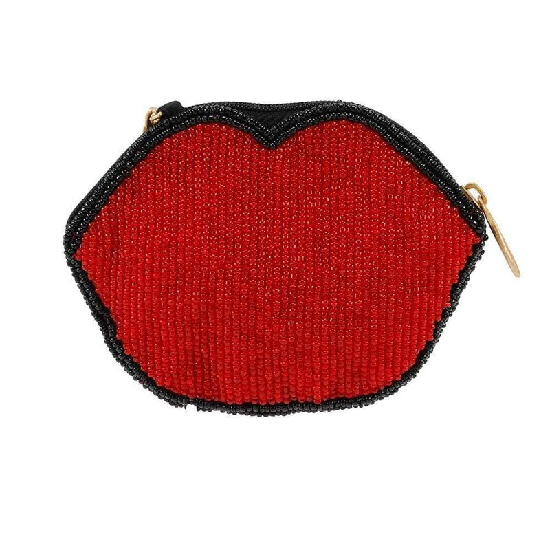 Mary Frances Pucker Up Beaded Lips Coin Purse/Key Fob S001-281 - ILoveThatGift