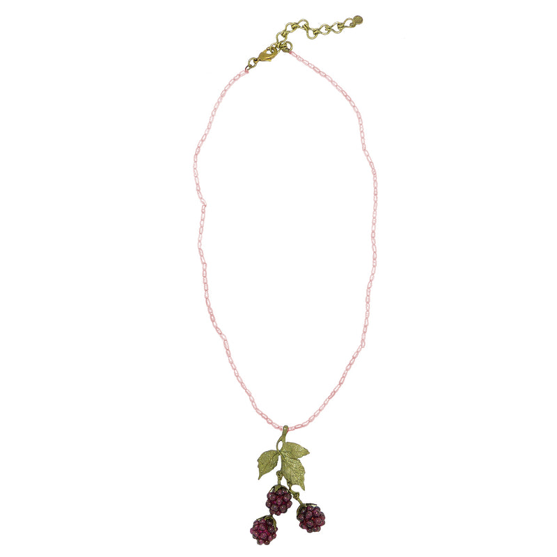 Raspberry Garnet 15" Pendant Pearl Necklace by Michael Michaud 8112 - ILoveThatGift