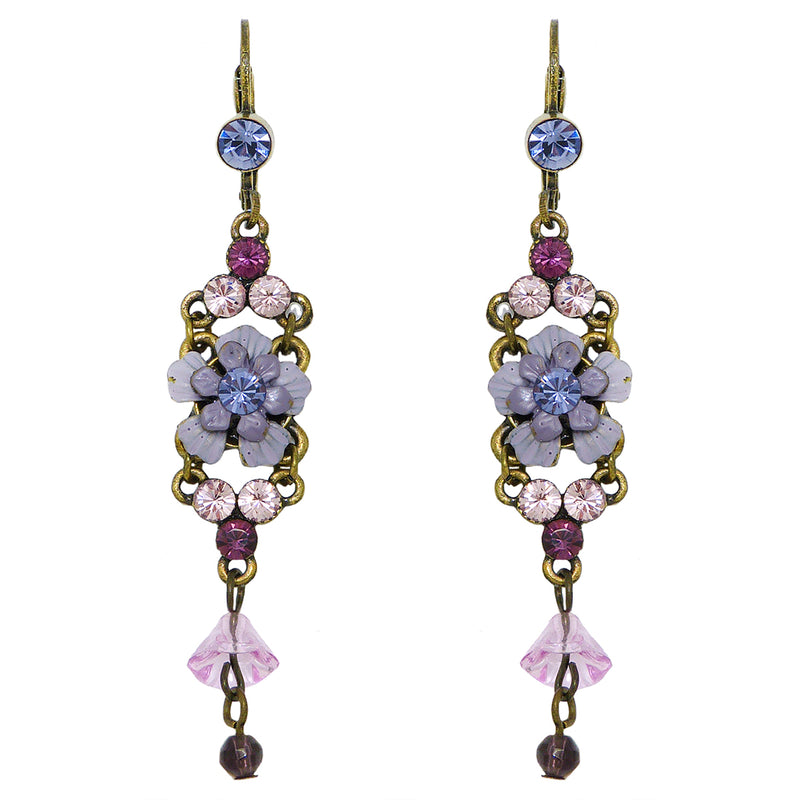Artisan Purple made with Swarovski Crystal Dangle Earrings Dangle Earrings Handcrafted - ILoveThatGift