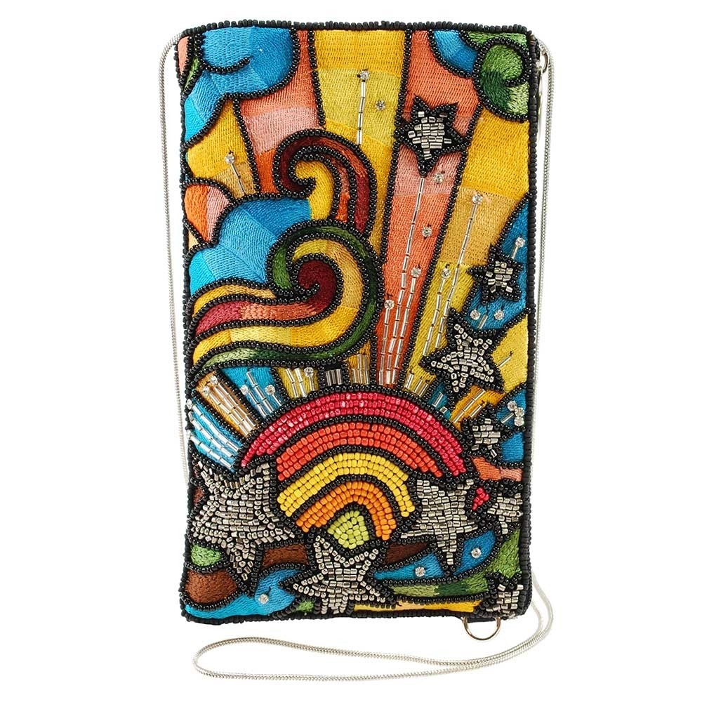 Mary Frances Rainbow Burst Beaded Embroidered Cross Body Phone Bag - ILoveThatGift