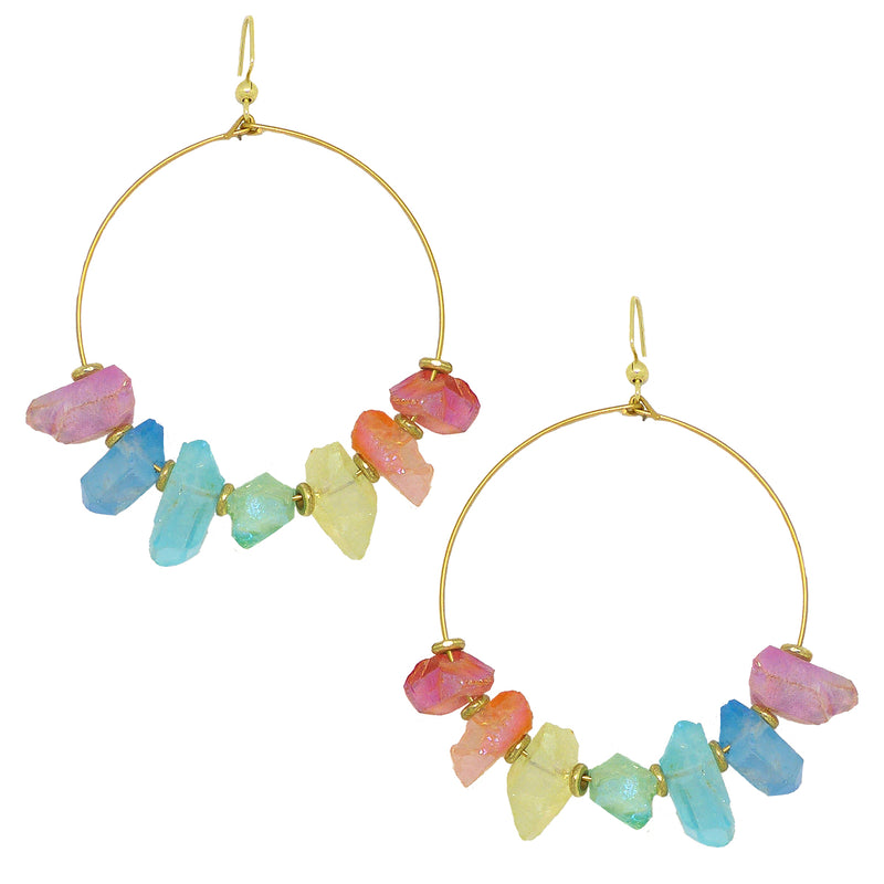 Hespera Rainbow Avalanche Earrings Nordstrom's Parisian Aura Crystals - ILoveThatGift