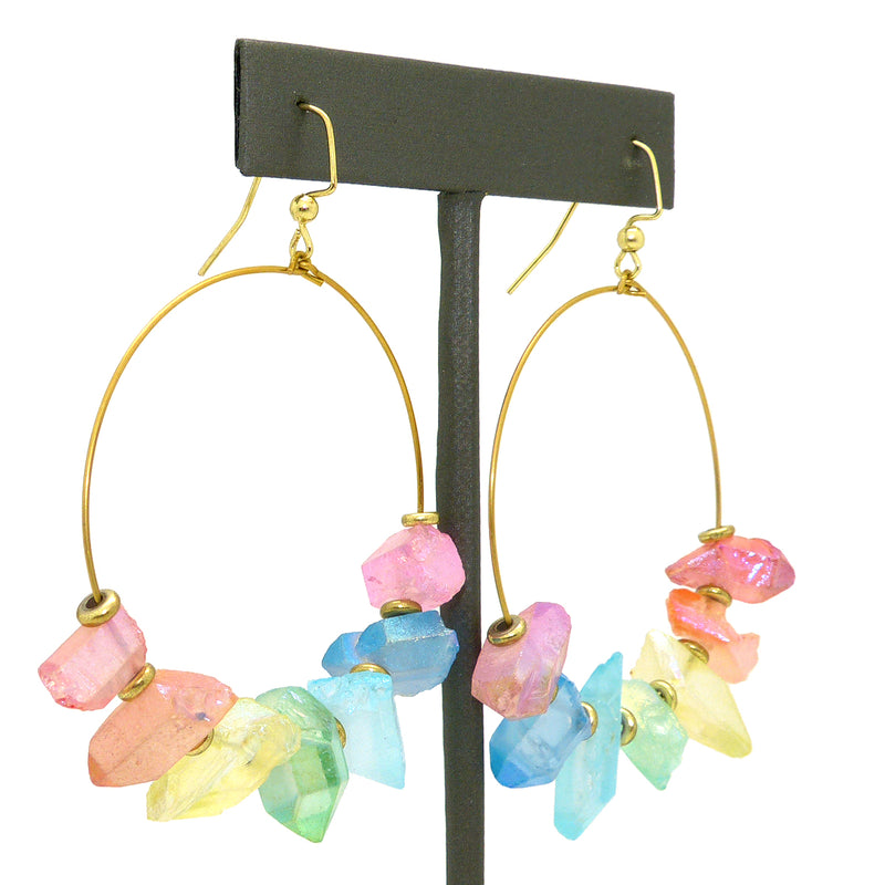 Hespera Rainbow Avalanche Earrings Nordstrom's Parisian Aura Crystals - ILoveThatGift
