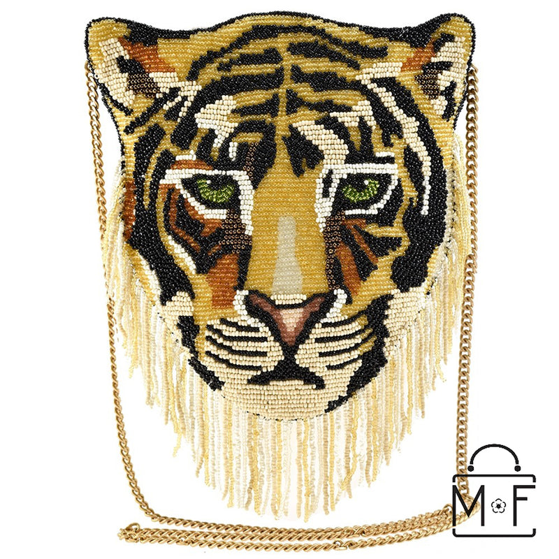Mary Frances Rajah Disney Live Action Aladdin Beaded Crossbody Handbag Tiger - ILoveThatGift