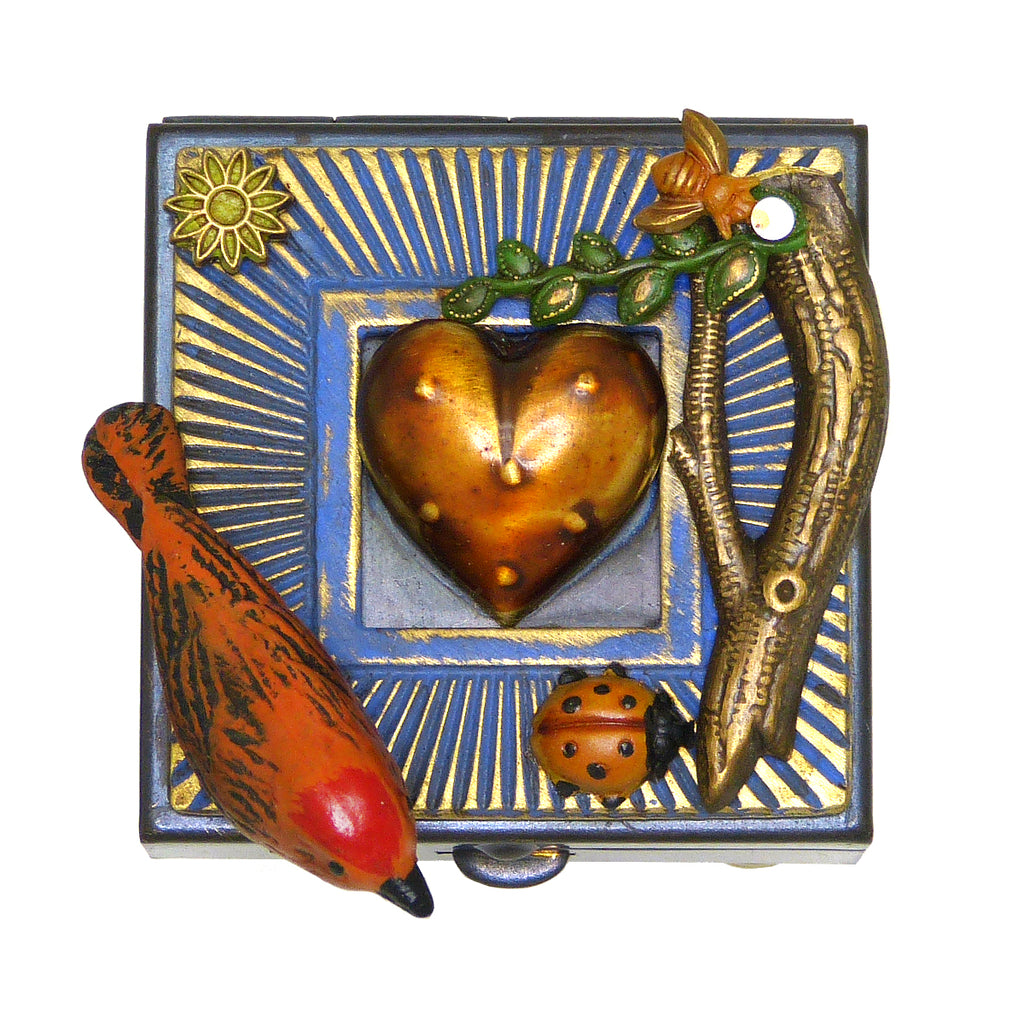 Mullanium Steampunk Wish Box Rust Bird Heart Handmade Artists Jim Tori Mullan - ILoveThatGift