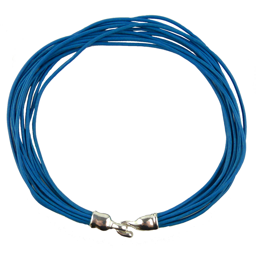 Simon Sebbag Leather Necklace Royal Blue Add Sterling Silver Slide 17" - ILoveThatGift