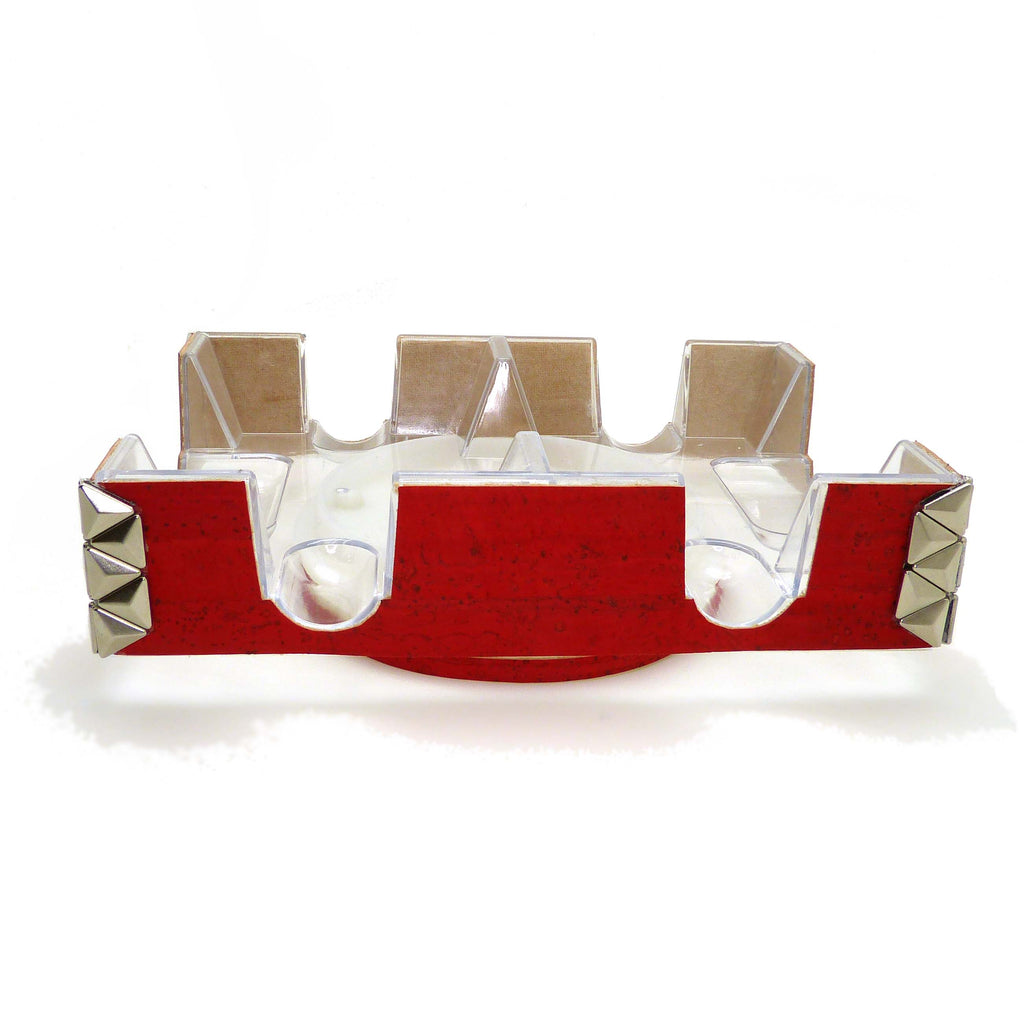 Custom Design Inspired Cork Decorated Canasta Spinning Tray - ILoveThatGift