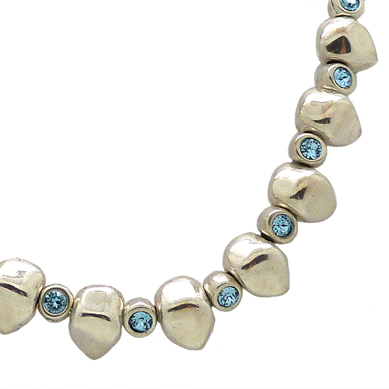 Lilly's Allure Blue Aquamarine Swarovski Arrow Bead Leather Necklace SW7 Wear with Uno de 50 - ILoveThatGift