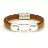 Gigi & Sugar Men's Carmel Brown Leather Bracelet Handmade - ILoveThatGift