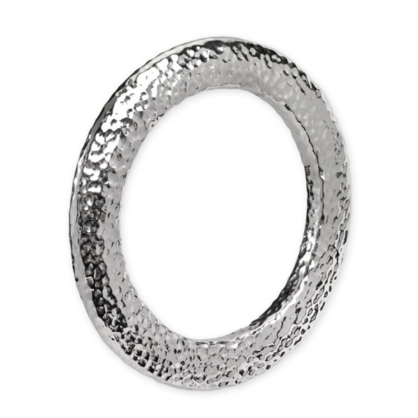 Simon Sebbag Flat Hammered Round Sterling Silver 925 Bracelet B1319 SS Bangle - ILoveThatGift