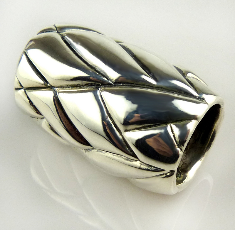 Simon Sebbag Braided Sterling Silver Slide Bead 268 for Leather Necklace - ILoveThatGift