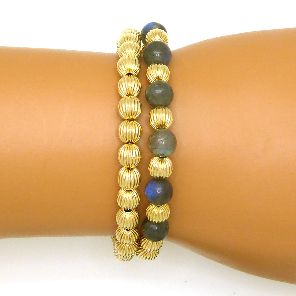 14K Gold Filled Sophie Roll on Bead Bracelet with/out Labradorite by bara boheme
