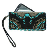 Mary Frances Squash Blossom Western Turquoise Beaded Embroidered Cross Body Wallet - ILoveThatGift