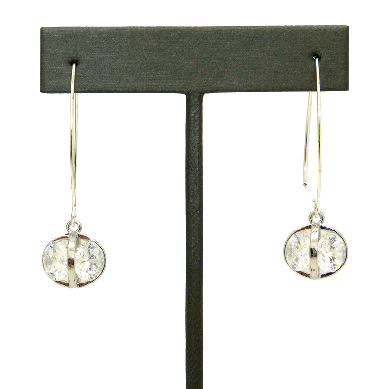 Gigi & Sugar Statement Drop Dangle CZ Earrings in Silver Mount - ILoveThatGift