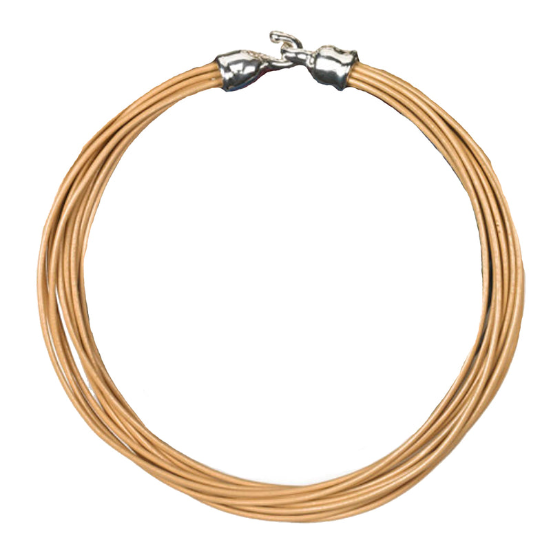 Simon Sebbag Leather Necklace Nude 17" Add Sterling Silver Slide - ILoveThatGift