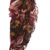 Chan Luu Scarf Soft Cashmere Silk Wrap Tawny Port Painterly Floral - ILoveThatGift