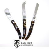 NEW Claude Dozorme Three Piece Laguiole Knife Gift Set Flake Tortoise - ILoveThatGift