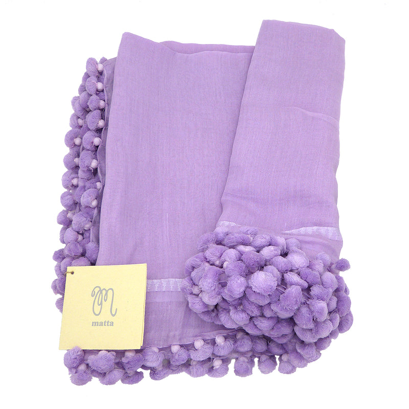 Matta NY Dupatta Shawl Scarf Tulip Purple Lilac Large 100 x 200 cm - ILoveThatGift