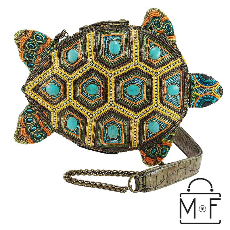 Mary Frances Turtle By The Sea Beaded Crossbody Novelty Handbag 18-405 - ILoveThatGift