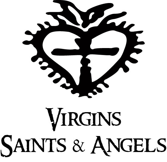 Virgins Saints & Angels Sacred Heart Silver Oval Drop Collar 20" Necklace Clear - ILoveThatGift