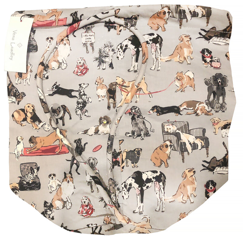 New BEST IN SHOW Vera Bradley Ditty Bag Drawstring Plastic Lined Tote dogs NWT - ILoveThatGift