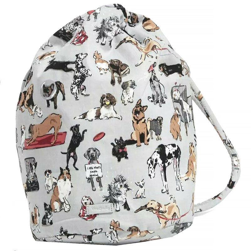 New BEST IN SHOW Vera Bradley Ditty Bag Drawstring Plastic Lined Tote dogs NWT - ILoveThatGift