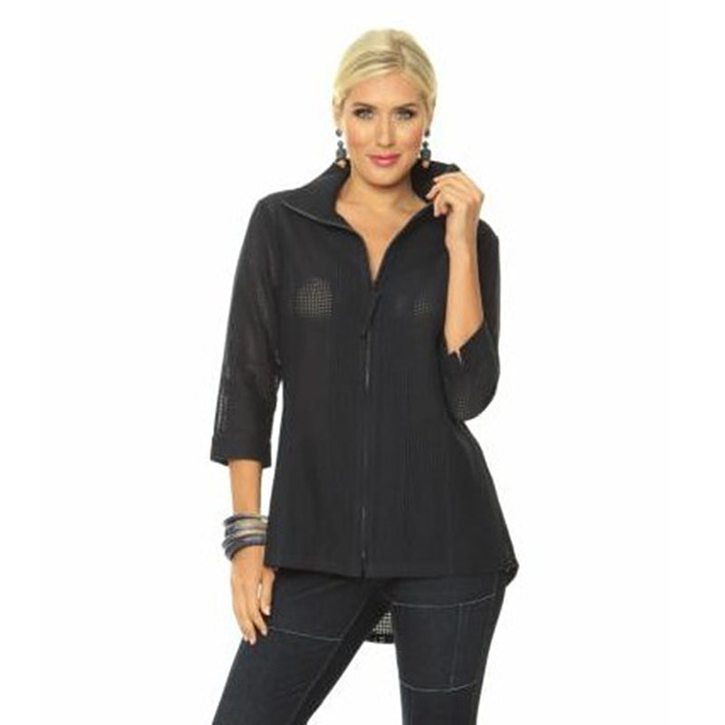 Alisha D Victoria Navy Shirt Collar Cuff Jacket Small - ILoveThatGift