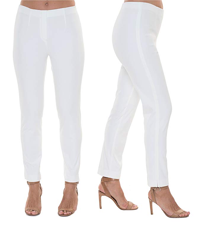 Lior Paris White Tapered Leg Stretch Pull On Sasha Pants Size 8 - ILoveThatGift