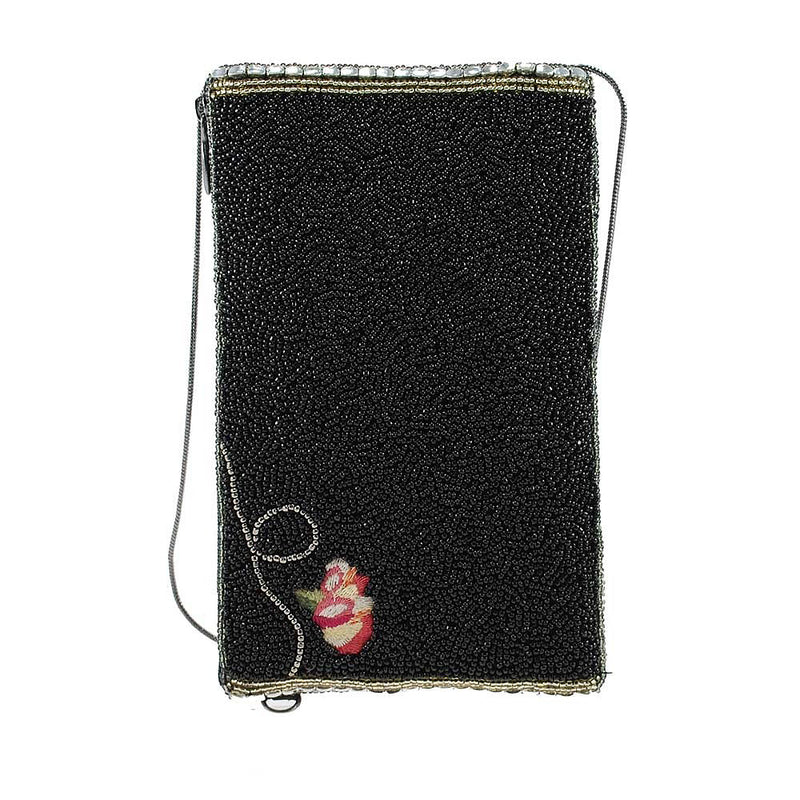 Mary Frances Wine Not? Beaded Cross Body Black Phone Bag - ILoveThatGift
